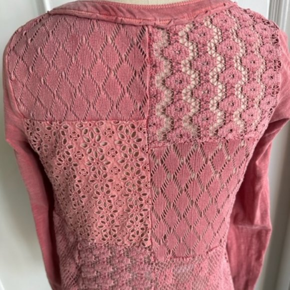 Free People Knit Top with Open Patchwork Back - Picture 7 of 16